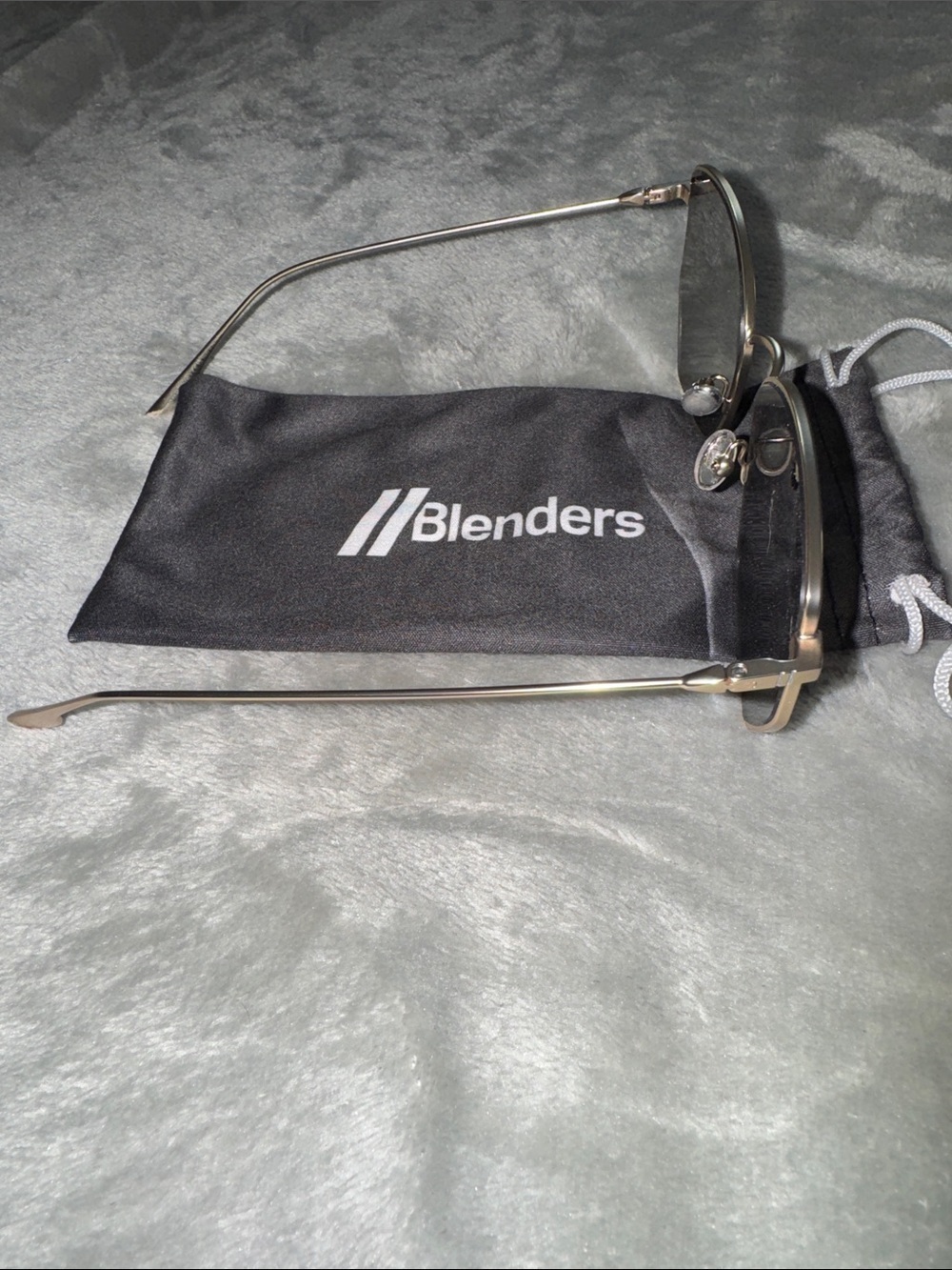 Blenders Women’s Gold Frame Sunglasses with Dark Green Lenses - Picture 3 of 5